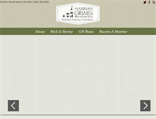 Tablet Screenshot of hannahgrimesmarketplace.com